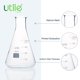 thumbnail image 3 of Set de termos Erlenmeyer de vidrio Utile, 500 ml, boca estrecha, 6 unidades, 3 of 8