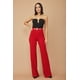 thumbnail image 1 of Saronite Pantalón CG con Detalle de Hebilla y Botón, Rojo (Mujer), 1 of 1