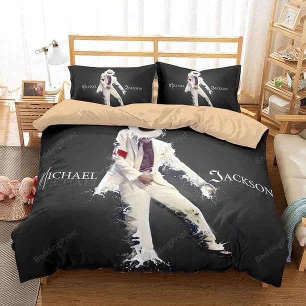 Michael Jackson Singer Soft Quilt Duvet Cover Set Doona Cover Bedclothes3-Piece Bedding Set