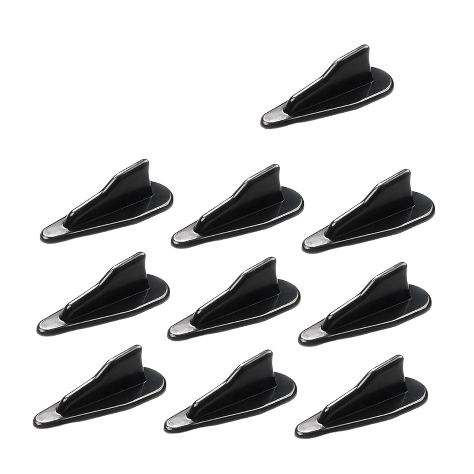 Magideal - 10 Piezas Mini Alerón Difusor De Techo Accesorio De Techo Pp Generador Resistente A La Intemperie Para Camioneta Camioneta Hatchback Vehículo Decora Negro