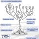 thumbnail image 5 of Kit de menorá de Janucá Zion Judaica con 9 menorah y 44 velas, 5 of 7