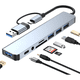 thumbnail image 1 of Hub adaptador USB tipo C 8 en 2 Mac MacBook y Windows, 1 of 3