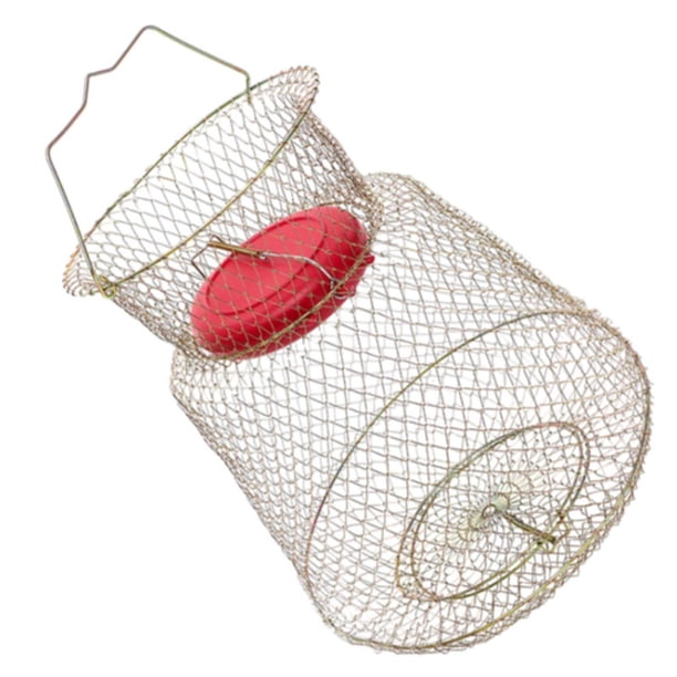 Cesta de pesca Cesta de pesca Jaula de red, portátil con pescado flotante que mantiene la red para los centros de pesca de peces accesorios de pesca Diámetro inferior 45cm