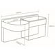 thumbnail image 3 of Soporte para secador de pelo autoadhesivo de pared para plancha de pelo con almacenamiento de ABS para guardar cepillos y accesorios de peinado. Fuerte adhesivo con bridas de silicona., 3 of 8
