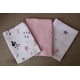 thumbnail image 3 of Set 3 Tutos de Muselina 70x70 cm 100% Algodón Orgánico - Set rosa, 3 of 3