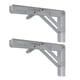 thumbnail image 3 of 2 piezas de soportes de estante plegables DIY Hardware para el hogar Soporte de pared de metal Soporte de estante plegable Triángulo Soporte plegable , Blanco 18 pulgadas, 3 of 5