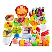 Genérica - 101 Piezas Set Comida De Juguete Alimentos Cocina Para Niños