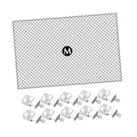 Ioensy - Malla Transparente Superior, Cubierta Para Tanque De Peces, Suministros Para Mascotas, Red De Pantalla Para Acuario Doméstico, 80X106Cm, 10 Abrazaderas