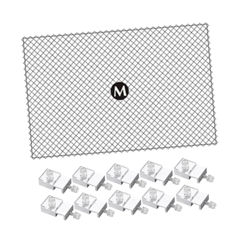 Ioensy - Malla Transparente Superior, Cubierta Para Tanque De Peces, Suministros Para Mascotas, Red De Pantalla Para Acuario Doméstico, 80X106Cm, 10 Abrazaderas