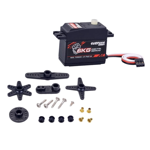 SURPASS Hobby Plastic Gear 6KG Servo Para RC Avión 1/10 RC Car S0600P
