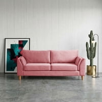 Latam Home - Sofá Milan 3C Con Resortes Pocket Tela Velvet Palo Rosa