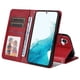 thumbnail image 4 of Funda Billetera para Samsung Galaxy A54 5G con Porta Tarjetas y Soporte Ajustable Rojo, 4 of 5
