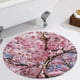 thumbnail image 5 of Flor de Cerezo Alfombra Redonda de Felpa Coral, Antideslizante, No Desprende Pelusas, Lavable y Duradera para Salón, Dormitorio y Habitación de Niños 60cm, 5 of 6