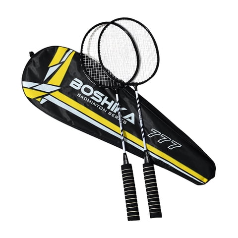 Magideal - 2 Uds Raquetas De Bádminton Juego De Raquetas De Bádminton Accesorio De Bádminton Portátil Y Bolsa De Transporte Profesional Para Jugar Al Aire Libre Negro