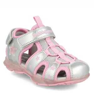 Sandalia Niña Bubblegummers Unai Plateado-Rosado