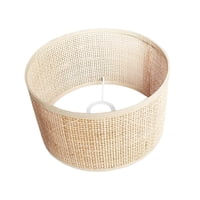 Magideal - Cubierta De Luz Colgante Rústica Accesorio De Luz De Techo Pantalla De Lámpara Decoración Lámpara De Pie Droplight Pantalla De Lámpara De Ratán Para C 16Cmx12Cm