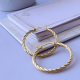 thumbnail image 2 of Argollas De Plata Baño De Oro Concon 30mm, 2 of 3