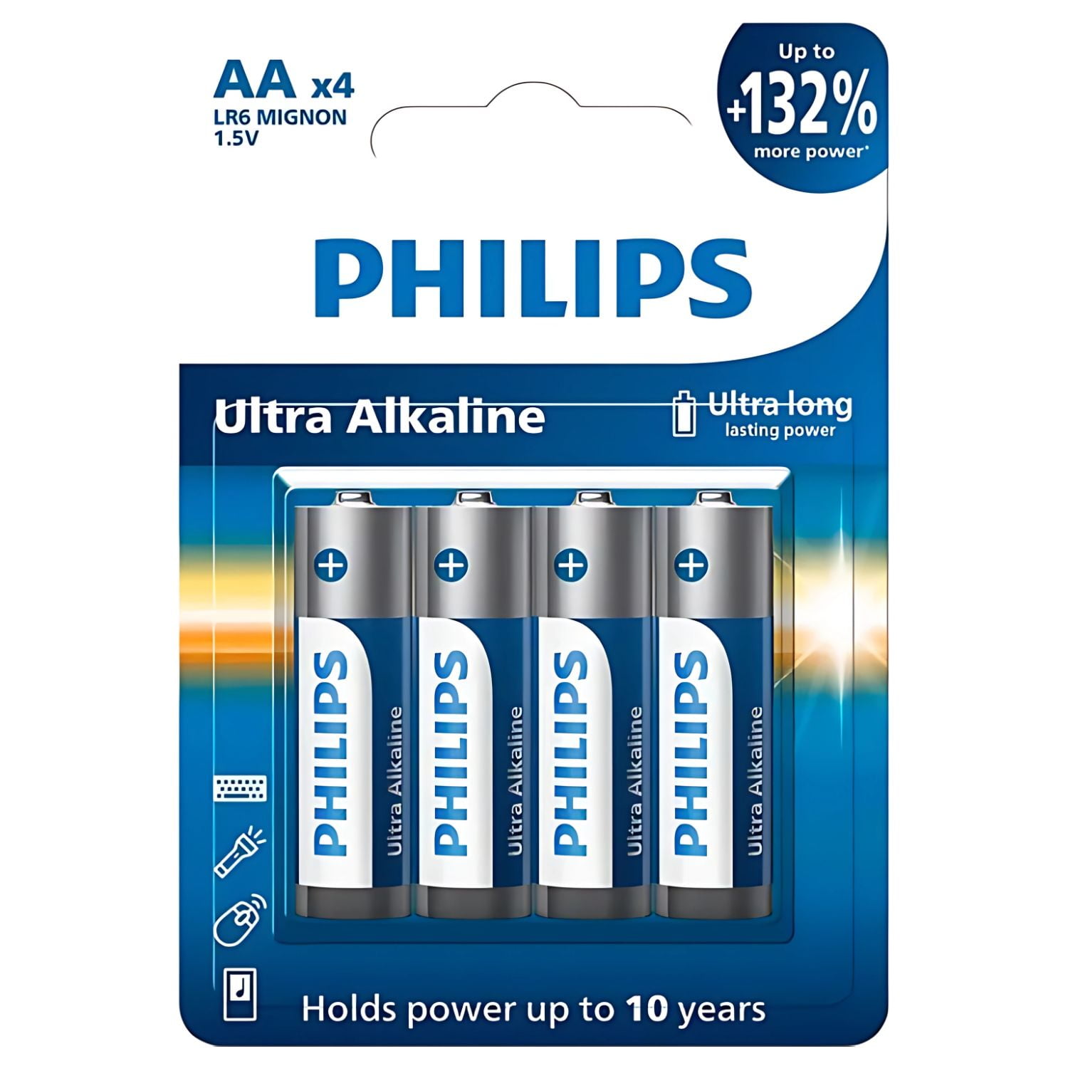 4 Pilas Alcalinas Aa Blíster Philips Lr6e4b - Ps