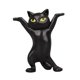 thumbnail image 5 of Bailando Gatos Lindos Figura Adorno Mesa Escultura Decoración Negro, 5 of 5