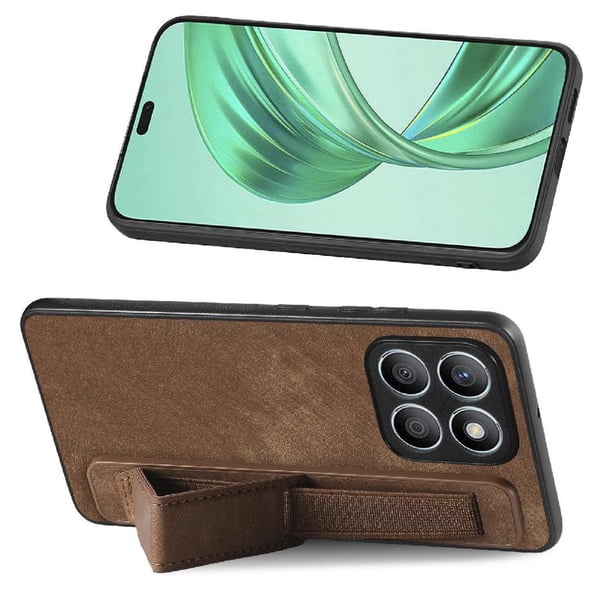Funda Protectora con Correa para Honor X8B Resistente a Golpes Marrón