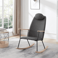 Muebles Santa Ana - Mecedora Sitial Descanso Dark Grey Pu