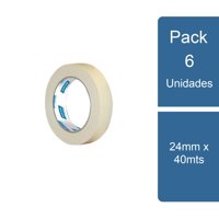 Norton - Pack 6 Cinta De Enmascarar Uso General 24Mm X 40Mts