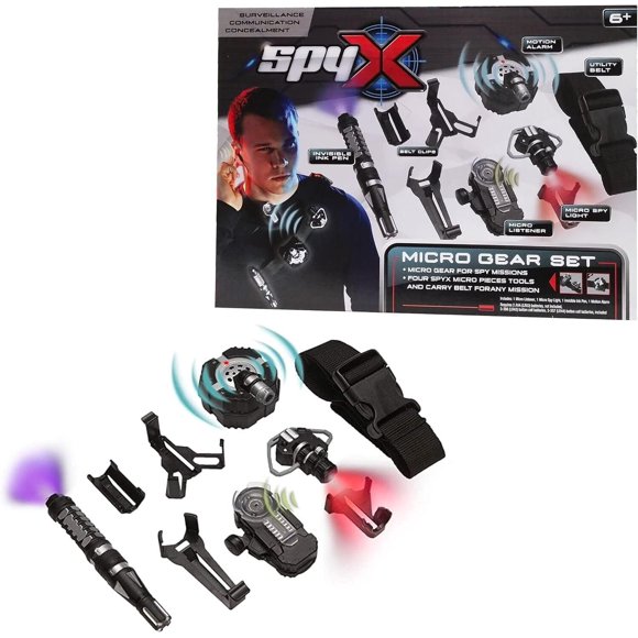 Set de juguetes SpyX Micro Gear con 4 juguetes espías reales para niños mayores de 6 años