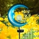 thumbnail image 2 of Estrellas luna luces solares al aire libre - Solar alimentado jardín luces decorativas grietas vidrio globo llevó la iluminación impermeable del paisaje para sendero, patio, césped, patio, 2 of 3