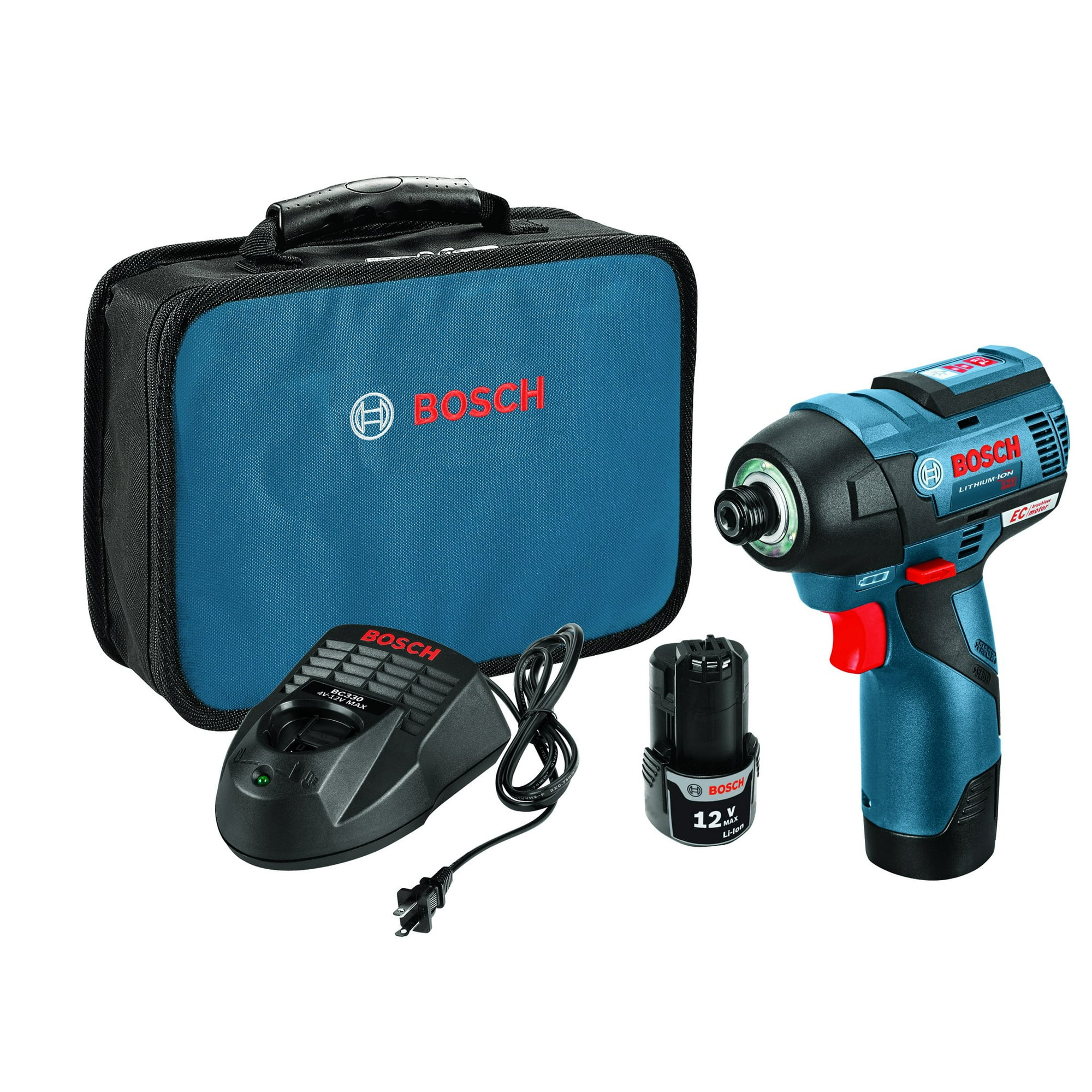 Destornillador De Impacto Bosch Ps42-02 12 V Max Ec Sin Escobillas Con 2 Baterías