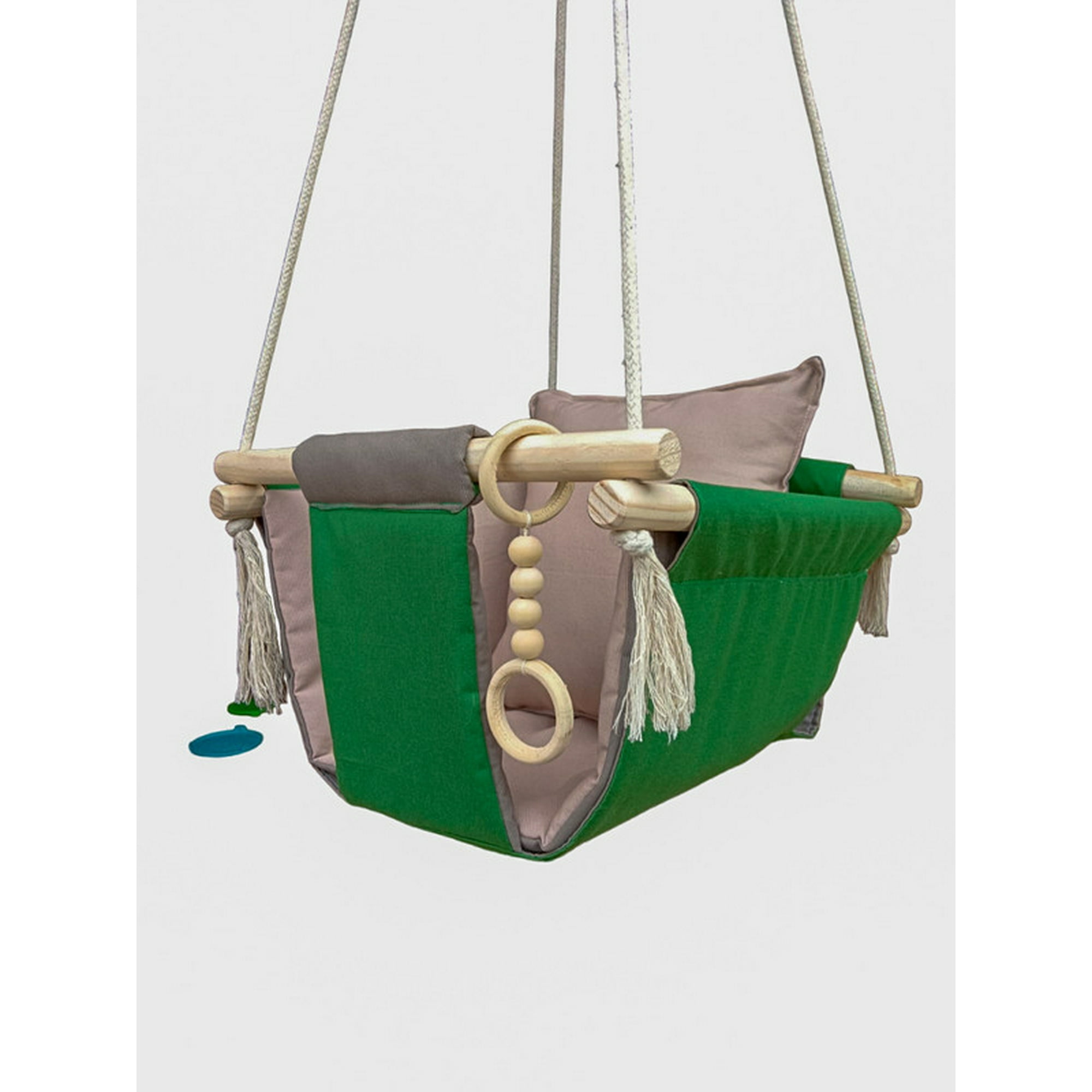 Ludisens - Columpio Ergonómico De Algodón, Modelo Colcha Musgo Hasta 35 Kilos