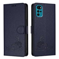 Funda Tipo Cartera Foxdock Para Motorola Moto E32S/E32 4G/E22S 4G Con Soporte, Ranuras, Rfid, Diseño De Gato