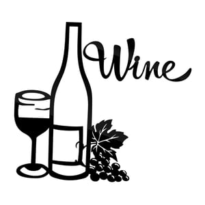 Magideal - Decoración De Pared De Metal, Copas De Vino, Esculturas Artísticas, Carteles De Vino, Colgante De Pared Para Restaurante, Decoración De Bar De Oficina