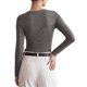 thumbnail image 4 of INSPIRA CHIC Tops de cuello asimétrico para mujeres, blusas ajustadas de manga larga casual Y2K para salir, talla S, gris, 4 of 6