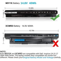 Dmkaollk - Batería De 40Wh M5Y1K 14.8V Para Dell Inspiron 14 15 17 5000 3000 Series 5559 5558 3551 3451 3558 I3558 3567 5755 5756 5458 5759 5758 5759 Gxvj3 453-Bbbq Wkrj2 Vn3N0 Hd4J0 991Xp P63F P47F P51F P52F P6