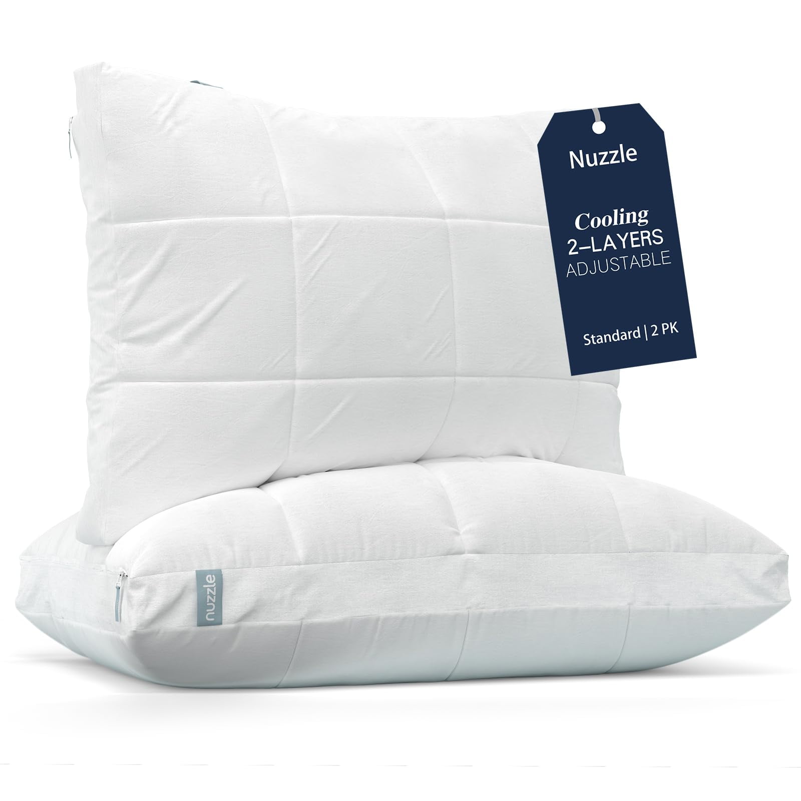 Almohada Ajustable Nuzzle Cooling 2 Capas Estándar Paquete De 2
