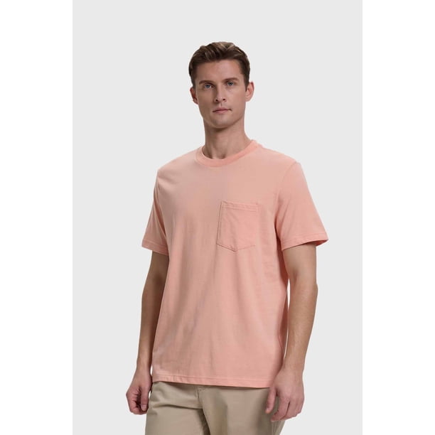Polera Hombre Básica Con Bolsillo Damasco