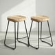 thumbnail image 1 of Pack 2 Sillas Piso Bar Taburete Nara Madera Exterior o Cocina  Negras, 1 of 9