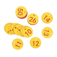 Magideal - Etiquetas Colgantes Portátiles De 100 Números 1 - 100 Etiquetas De Identificación De Equipaje Etiqueta De Llave De Número De Dormitorio De Supermercad - Palabra Palabra Amarilla+Roja