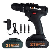 Lernen - Taladro Destornillador Inalámbrico 21V Con Brocas + 2 Baterías