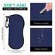 thumbnail image 2 of Estuche para Anteojos MoKo de Neopreno Suave con Cierre y Clip Azul Oscuro, 2 of 7