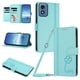 thumbnail image 1 of Funda Cartera Trébol para Motorola Moto G Play 2024 4G con Ranuras Tarjetas y Carga Inalámbrica Verde menta, 1 of 6