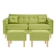 thumbnail image 1 of Sofa New Retro 3c + 2 Pouf Felpa 05 Pistacho, 1 of 6