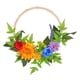 thumbnail image 2 of Corona De Flores Artificiales De Primavera Exterior Para Puerta Delantera Con Cuentas De Madera, 2 of 3