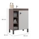 thumbnail image 4 of Mueble Lavamanos 9002Sb 1 Puerta 3 Nichos Café Smoke - Blanco, 4 of 6