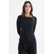 thumbnail image 1 of Polera Mujer Con Abertura Y Nudo Negro, 1 of 4