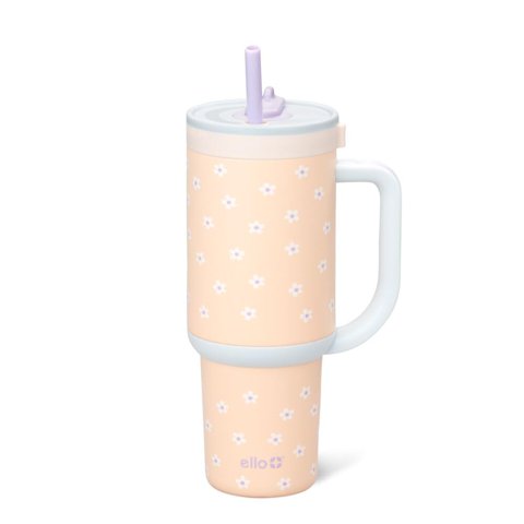 Vaso Ello Oasis De 900 Ml Con Asa Y Pajita Retráctil