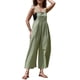 thumbnail image 2 of INSPIRE CHIC Monos Holgados para Mujer con Tirantes Ajustables, Sin Mangas, Pantalones Largos, Verde Militar, 2 of 6