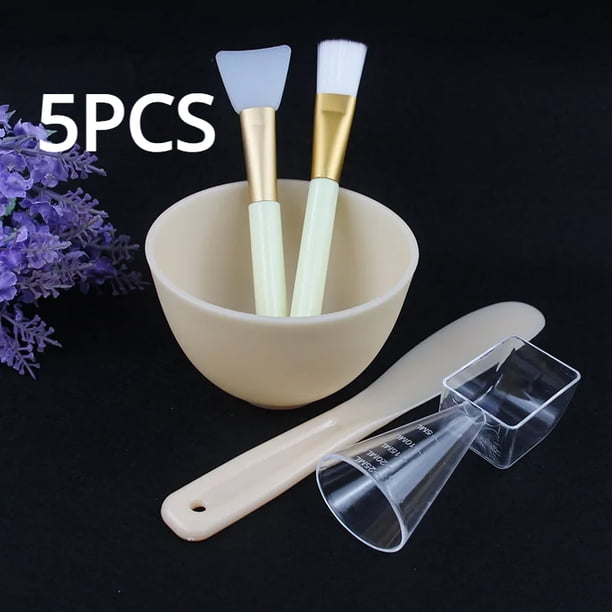 Soft Bowl Skin Care White Silicone Mask Bowl Set Soft Mask Bowl Set of Homemade Mask Tools Cosmetics Beauty Health Makeup