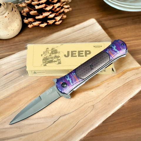 Genérico - Cuchilo Asistido Jeep Ape 145 Navaja Corta Pluma Cuchillo Cortapluma Stilete Plegable