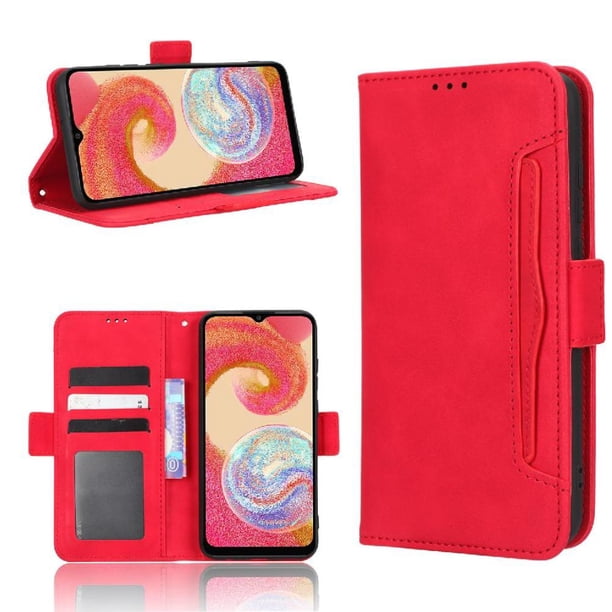 Funda Cartera Magnética para Samsung Galaxy A04E- Tarjetero Desmontable, Cuero PU, Soporte